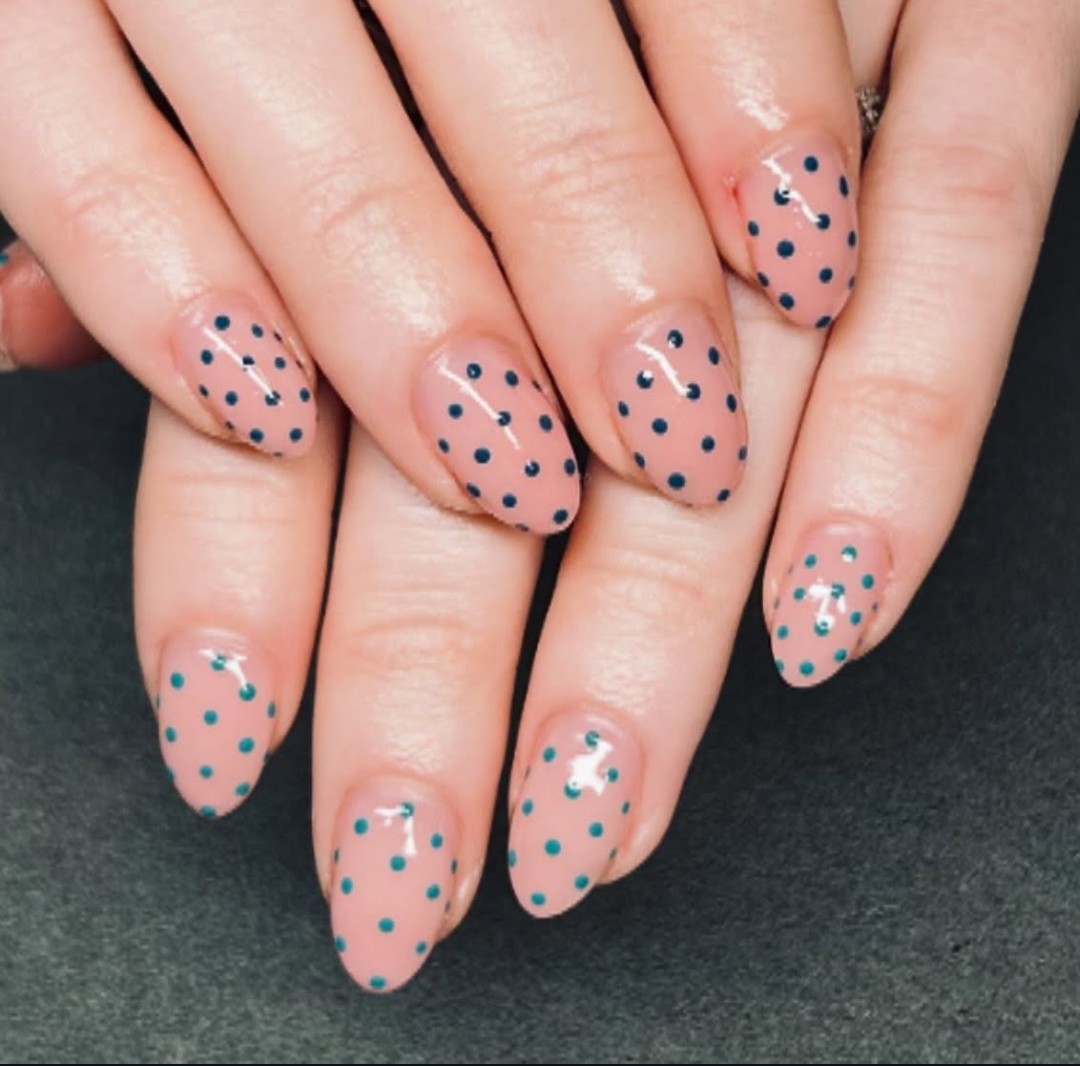 Pink and cow print nails by Alia