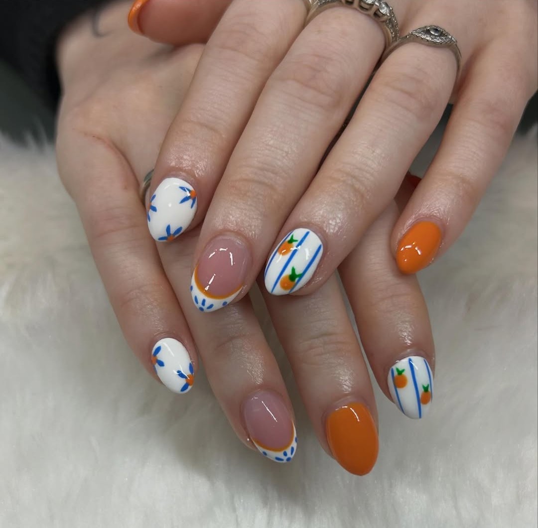 Western French tip nails